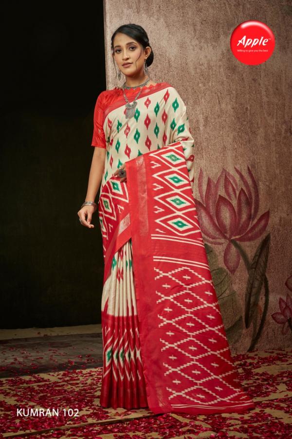 Apple Kumran 1 Casual Wear Printed Silk Saree Collection