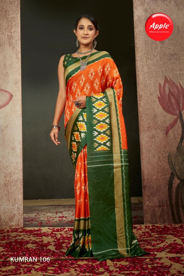 Apple Kumran 1 Casual Wear Printed Silk Saree Collection