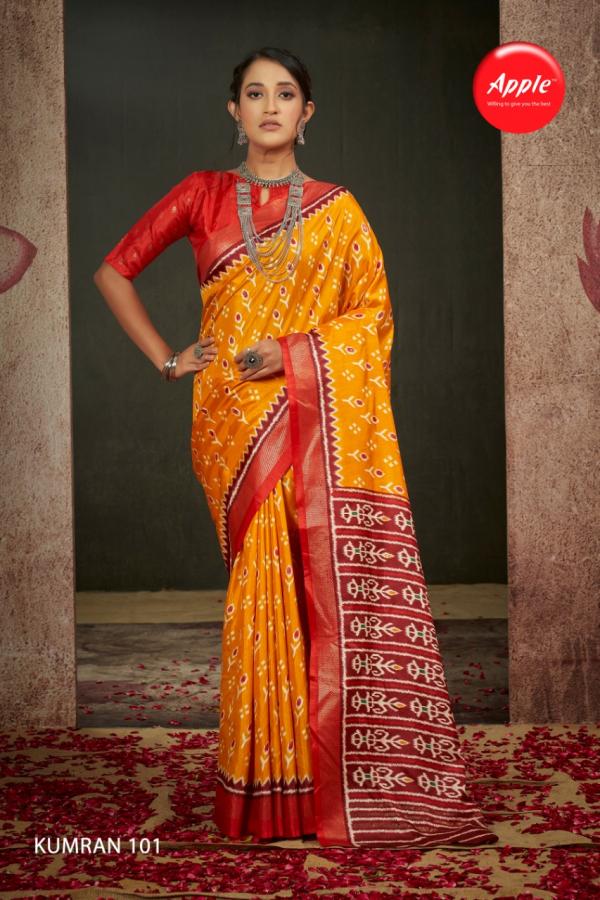 Apple Kumran 1 Casual Wear Printed Silk Saree Collection