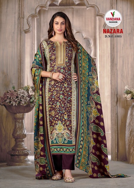 Vandana Nazara Vol 1 Cotton Designer Patiyala Dress Material
