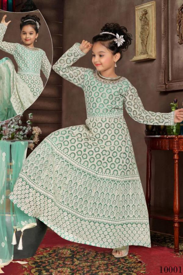 Dipti 10001 Wedding Wear Silk Designer Kids Gown Collection