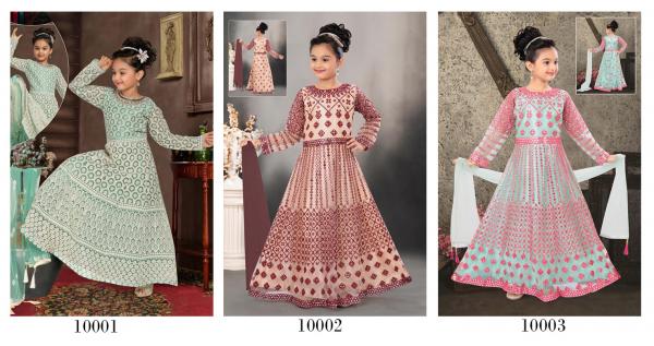 Dipti 10001 Wedding Wear Silk Designer Kids Gown Collection