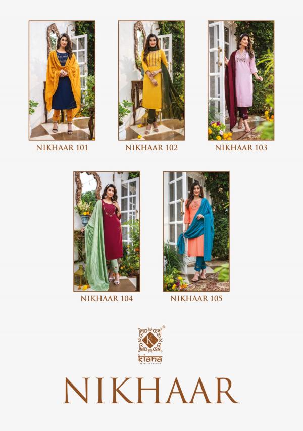 Kiana Nikhaar Festival Wear Kurti Pant And Dupatta Collection