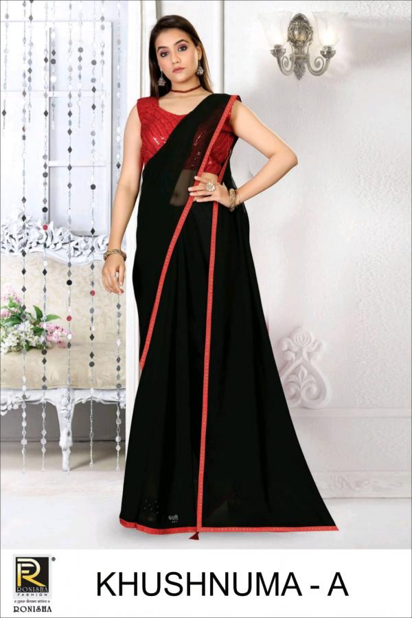 Ronisha Khushnuma Fancy Wear Georgette Saree Collection