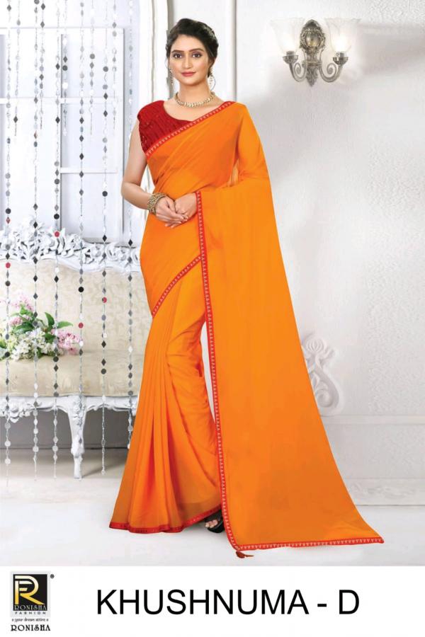 Ronisha Khushnuma Fancy Wear Georgette Saree Collection