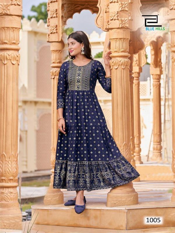 Blue Hills Wave 1 Heavy Rayon Anarakali Kurti Collection