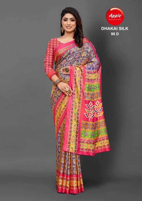 Apple Dhakai Silk 98 Casual Wear Designer Saree Collection