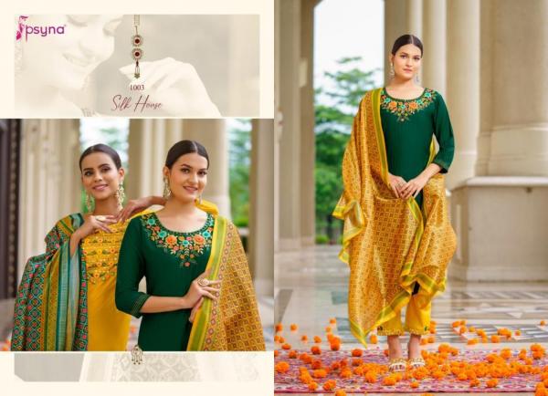 Psyna Silk House Beautiful Silk Designer Ready Made Collection