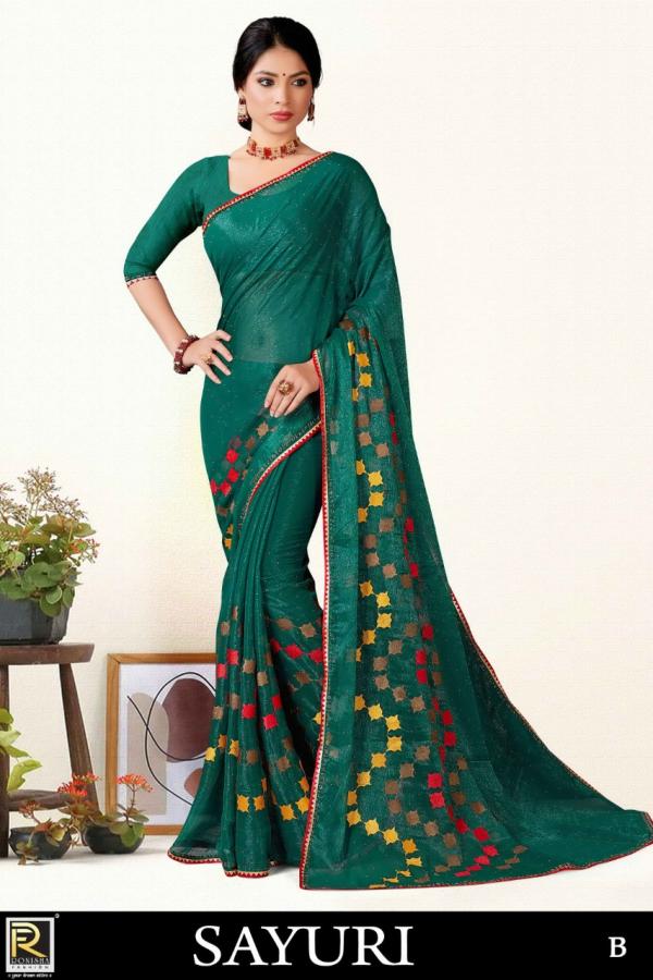 Ronisha Sayuri Festive Wear Chiffon Designer Saree Collection