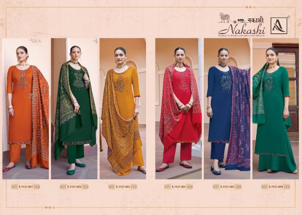 Alok Nakashi Pashmina Designer Dress Material Collection