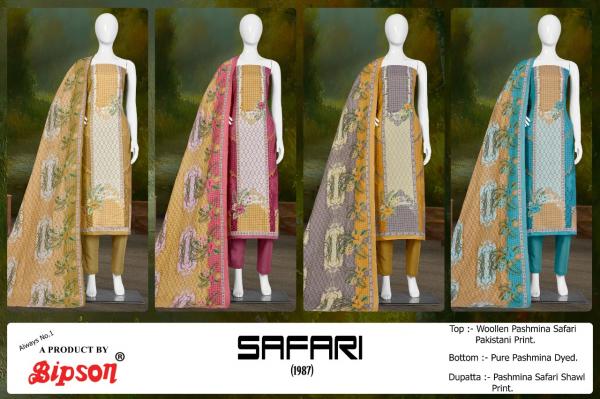 Bipson Safari 1987 Exclusive Designer Pashmina Dress Material