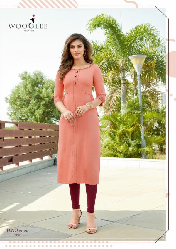 Wooglee Barbella Rayon Designer Exclusive Kurti Collection