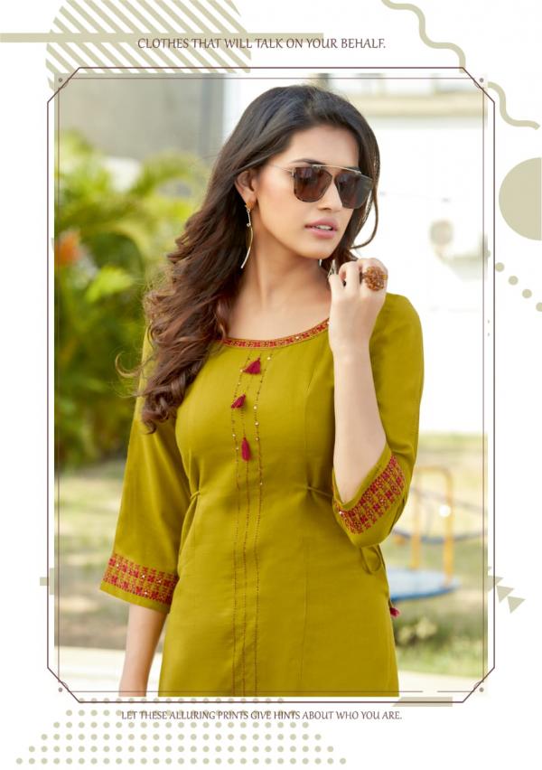 Wooglee Barbella Rayon Designer Exclusive Kurti Collection