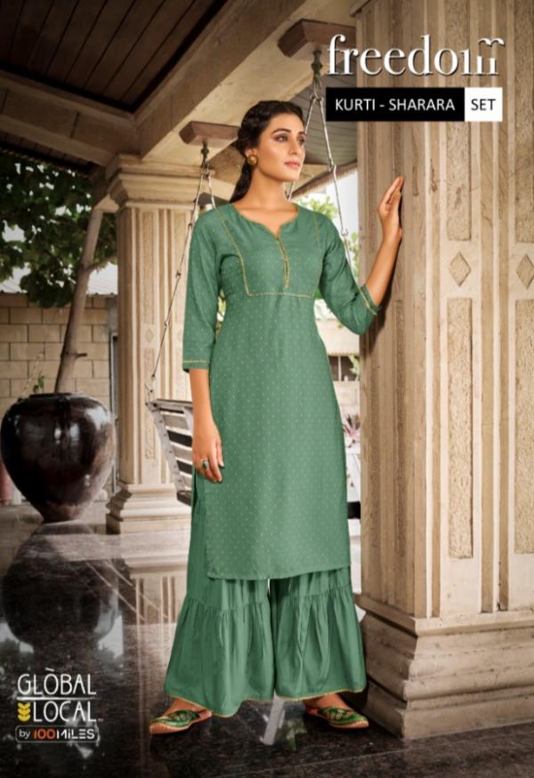Global Local Freedom Rayon Designer Exclusive Kurti Pent Collecttion