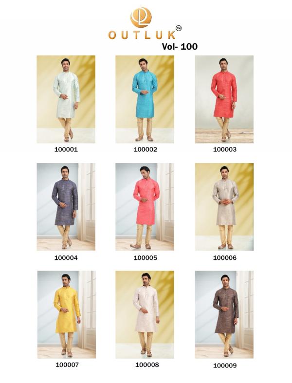 Outluk 100 Party Wear Cotton Kurta With Pajama Collection