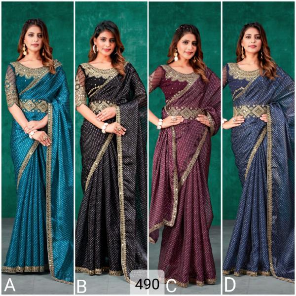 Zara 490 Fancy Designer Silk Saree Collection