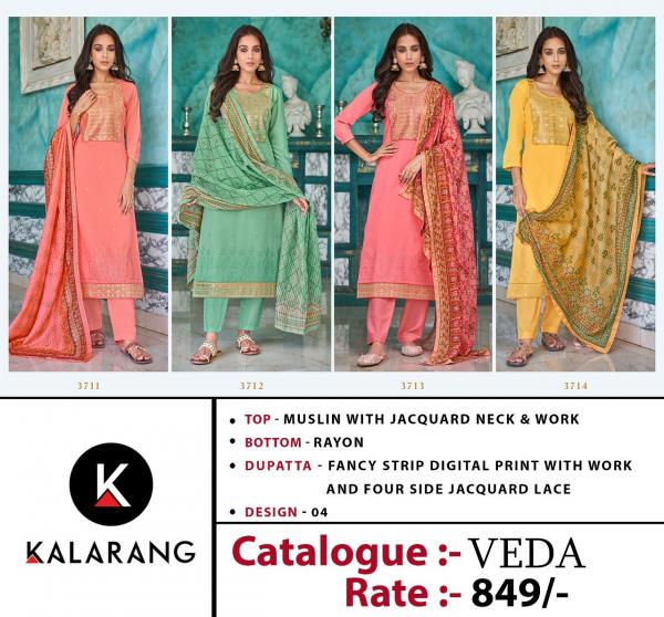 Kalarang Veda Masleen Designer Dress Material Collection