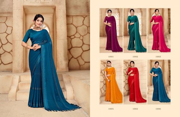 Saroj Gourika Fancy Wear Chiffon Saree Collection