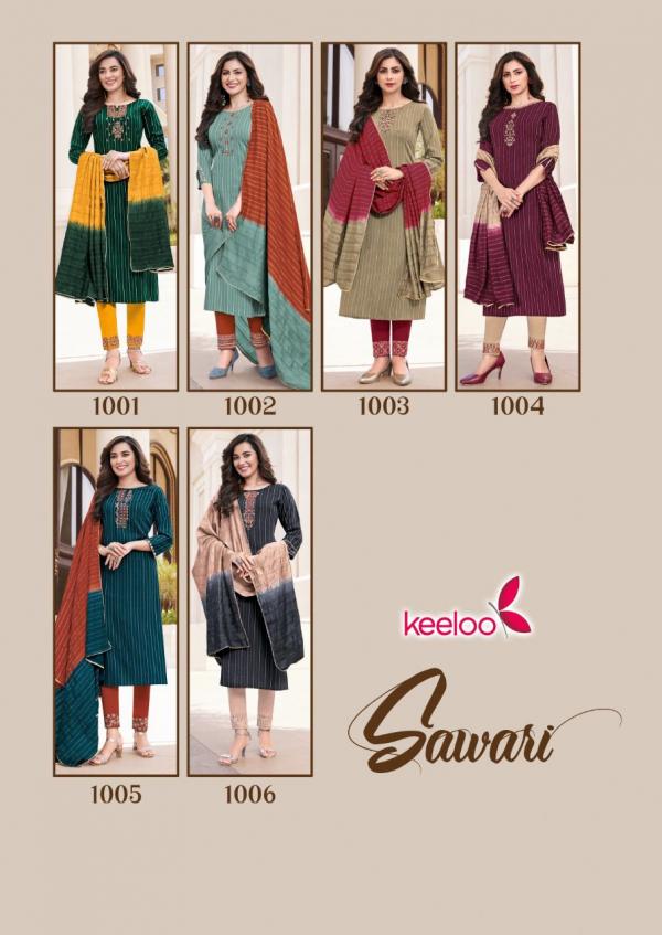 Keeloo Sawari Vol 1 Viscose Kurti Pant With Dupatta Collection