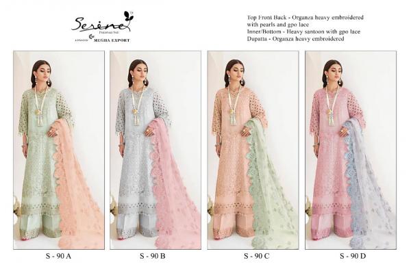 Serene S 90 Embroidery  organza Pakistani Salwar Kameez