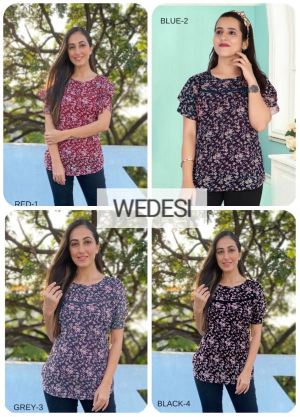 Ff Wedesi Casual Wear Georgette Top Collection