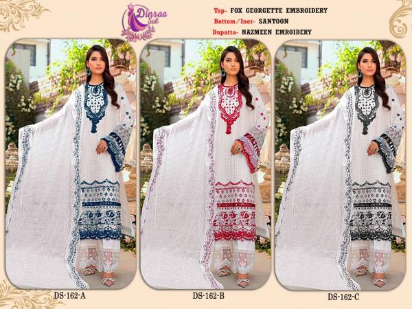 Dinsaa 162 Embroidery Pakistani Salwar Suits Collection