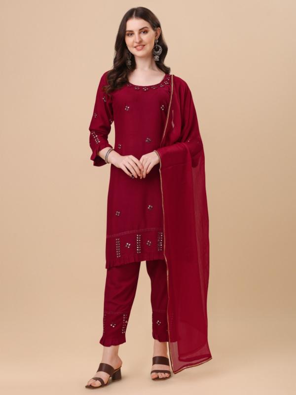 Shubh 11 Beautiful Rayon Kurti Pant With Dupatta Collection