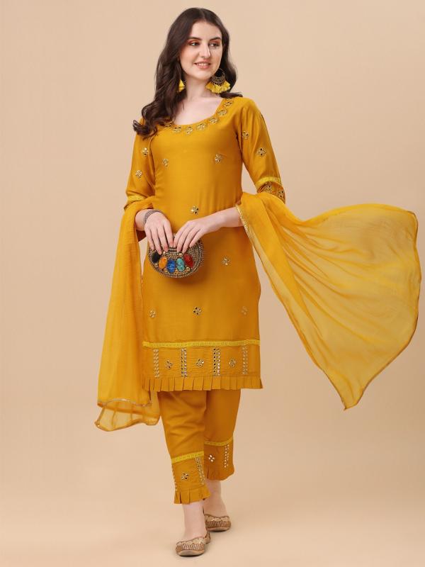 Shubh 11 Beautiful Rayon Kurti Pant With Dupatta Collection