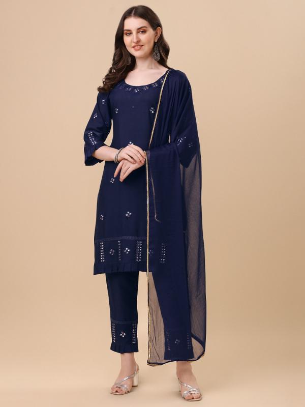 Shubh 11 Beautiful Rayon Kurti Pant With Dupatta Collection