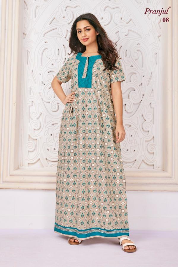 Pranjul Pragati Vol 1 Cototn Designer Nighty Collection