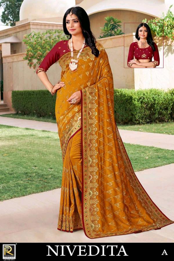 Ronisha Nivedita Festive Wear Vichitra Silk Saree Collection