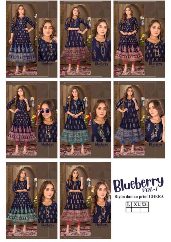 Blueberry Vol 1 Ethnic Wear Anarkali Kurti Collection