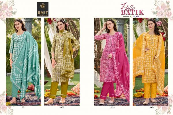 Smit Hello Batik Fancy Designer Kurti Pant With Dupatta Collection