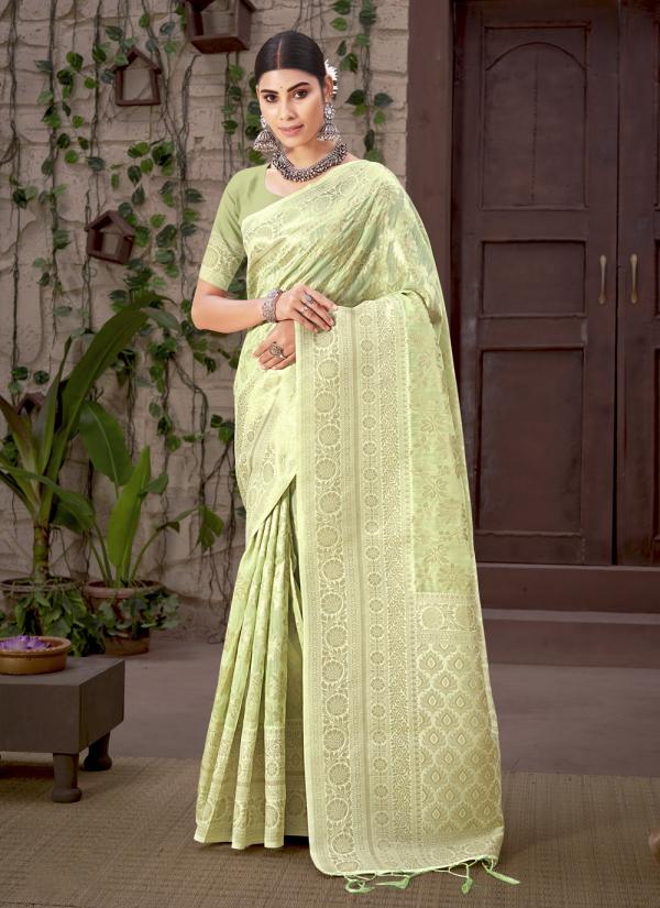 Sangam Anjani Cotton Organza Weaving Rich Sarees Collection