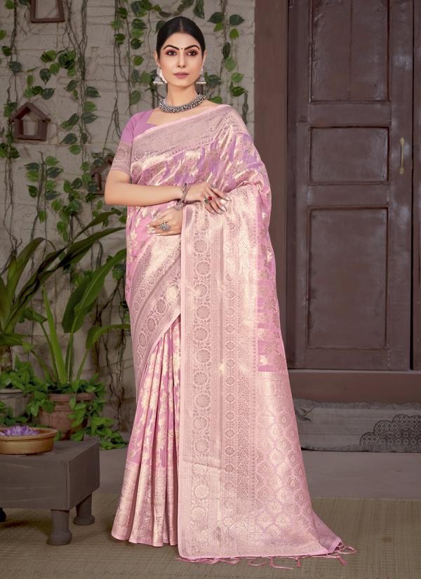 Sangam Anjani Cotton Organza Weaving Rich Sarees Collection