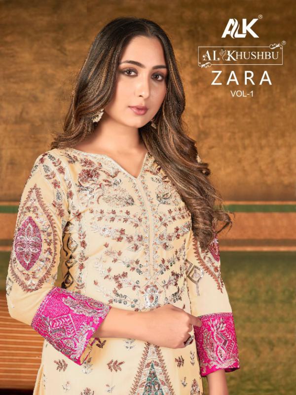 al khushbu zara vol 1 georgette attractive look salwar suit catalog