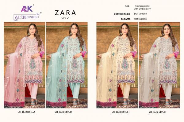 al khushbu zara vol 1 georgette attractive look salwar suit catalog