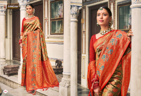 Sangam Saachi Silk Festive Wear Kanjeevaram Sarees