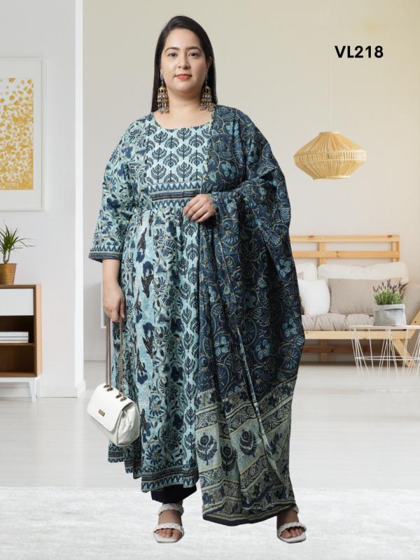 Trendy Printed 103 Plus Size Kurti Pant With Dupatta Collection