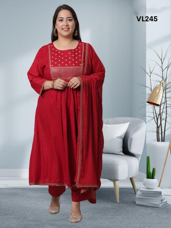 Trendy Printed 103 Plus Size Kurti Pant With Dupatta Collection