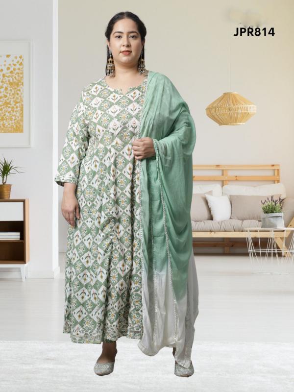 Trendy Printed 103 Plus Size Kurti Pant With Dupatta Collection