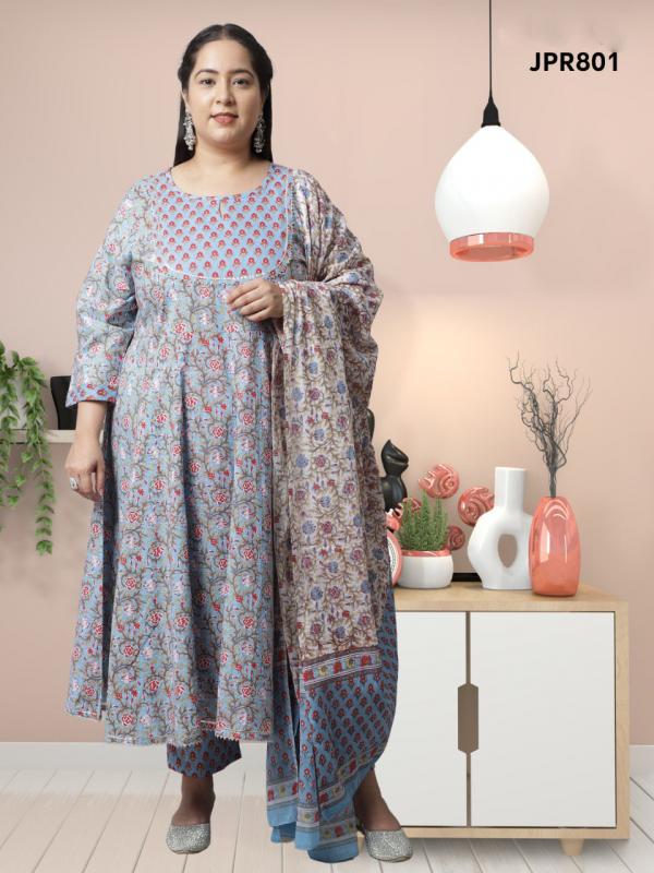 Trendy Printed 103 Plus Size Kurti Pant With Dupatta Collection