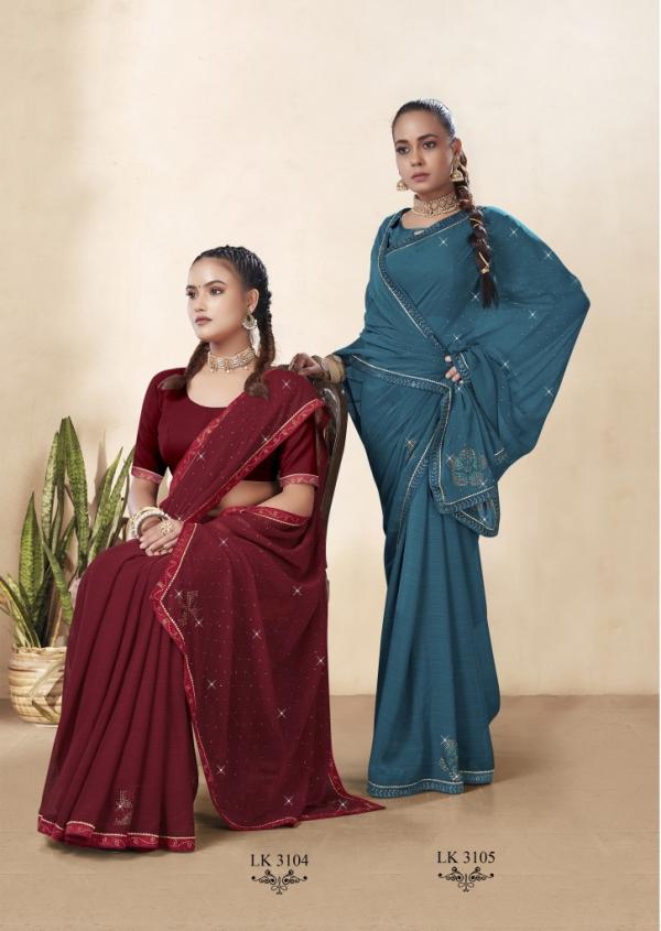 Laxminam Limca Party Wear Vichitra Silk Saree Collection