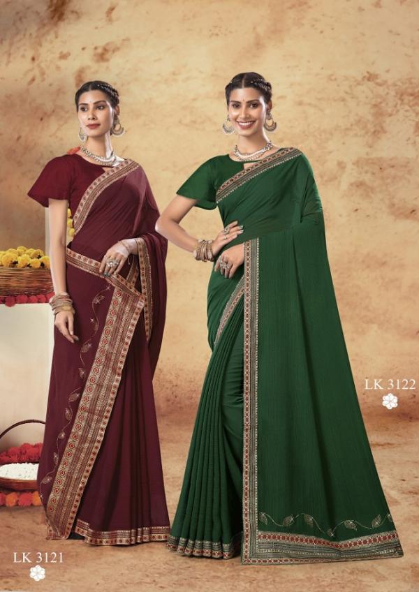 Laxminam Sprite Designer Wear Vichitra Silk Saree Collection