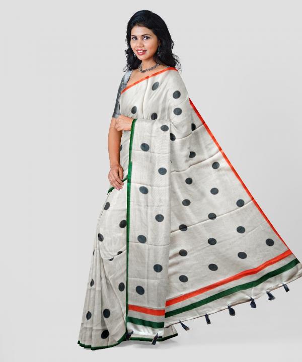 Sc Tiranga Linen Woven Linen Designer Saree Collection