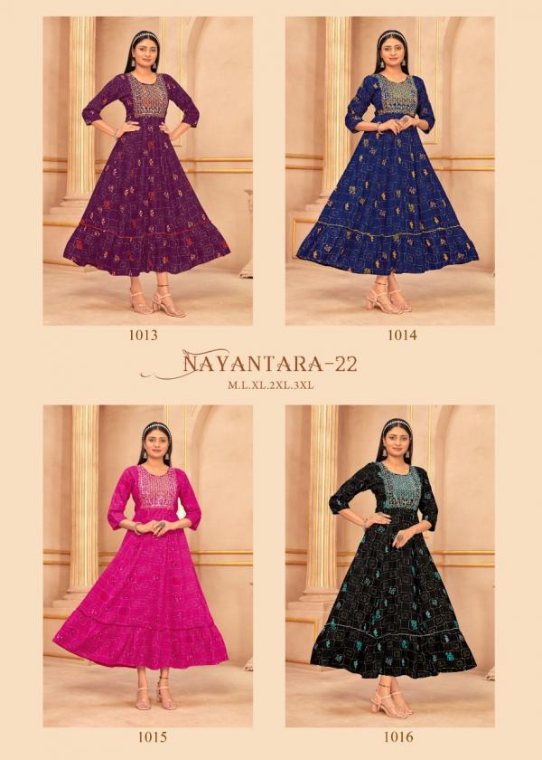 Banwery Nayanthara 22 Embroidery Long Anarkali Kurti Collection