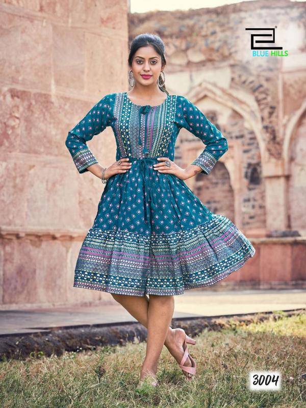 Blue Hills Show Off Vol 3 Rayon Print  Tunic Style Kurti Collection