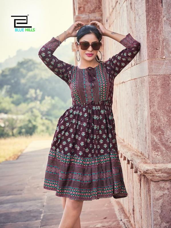 Blue Hills Show Off Vol 3 Rayon Print  Tunic Style Kurti Collection