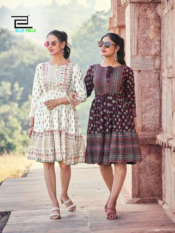 Blue Hills Show Off Vol 3 Rayon Print  Tunic Style Kurti Collection