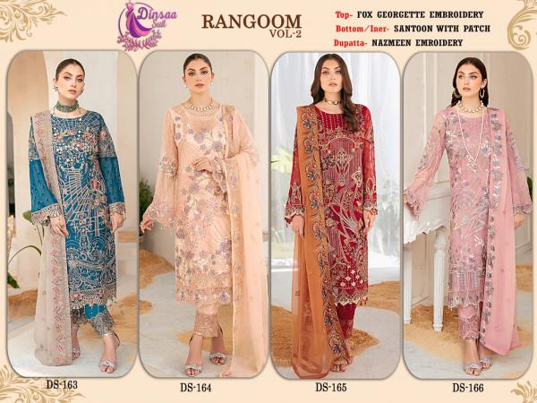 Dinsaa Rangoom Vol 2 Georgette Designer Pakistani Salwar Kameez